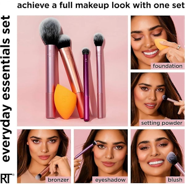 Hverdagsnødvendigheder + makeupsvampesæt, 6 dele