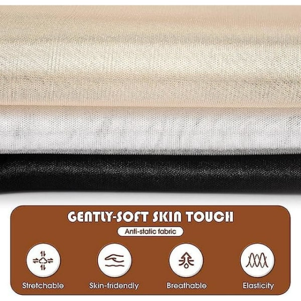 3 Stykker Halv Underkjole til Under Kjoler Nederdelsforlængere Dame Anti Statisk Halv Underkjole Under Kjole Nederdel Blonde Satin Underkjole