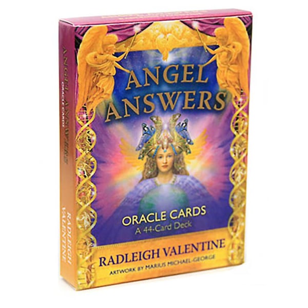The Romance Angels Tarot Oracle Kortstokk, 44 Romance Angel Tarotkort Fremtidsspill Med Fargerik Eske, Tarotkortstokk Brettspillkort For Fa