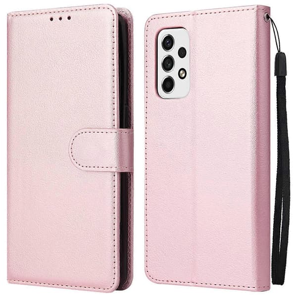 För Samsung Galaxy A53 5G Stötsäkert PU-läder Vikbart Stativfodral Folio Flip Telefon Plånboksfodral Blue