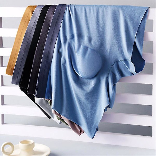 Herrunderkläder Boxer Briefs, Bomullskomfort Mjuka Boxer Briefs För Män, Fukttransporterande Andas black L