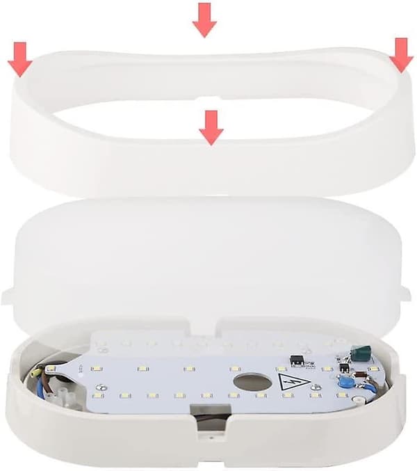 20W LED-seinävalaisin, soikea, vedenpitävä IP66, 2000lm 6000K viileä valkoinen