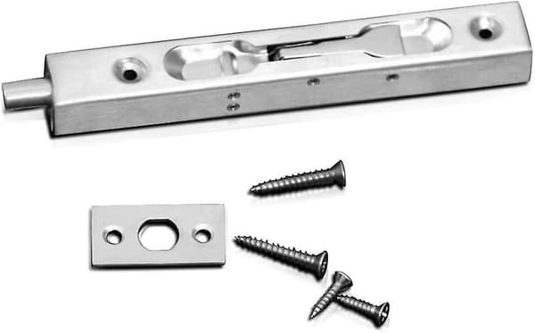 4-pack (2 par) dörrspärrbult glidlås, dold bult, rostfritt stål (15 cm längd)