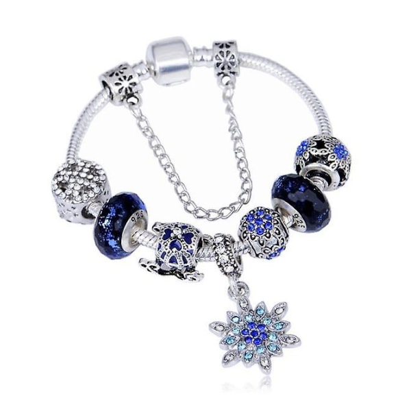 Stil B Armband Breloques Anniversaire Plaque Argentarmband Personal Avec Perles De Verre Mailles