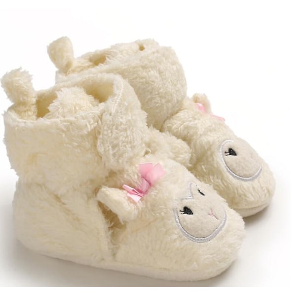Baby Unisex-baby Koselige Fleece Tøfler Cat white 13cm