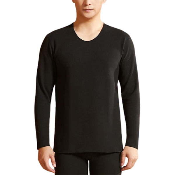 Inner Fleeces Termisk Underkläder Set För Kvinnor Män Termisk Underkläder Bottnar XXXL Black Male
