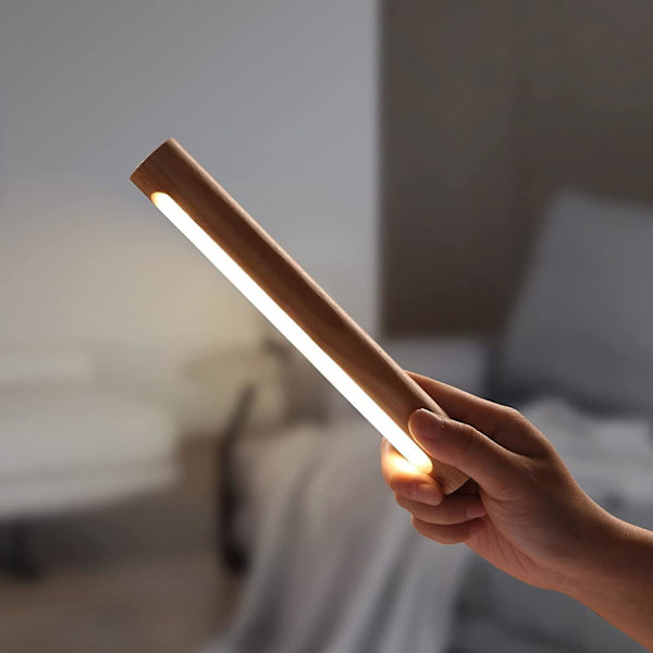 LED Tre Magnetisk Lys Oppladbar USB LED Garderobelys Bærbar Nattlys 360 Svingbar Vegglampe Skap, Soverom, Stue Dimbar Lys
