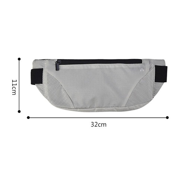 Løbe Bæltetaske Til Løb Herre Og Dame Sports Fitness Løbepakke Mode Mavenbælte light grey