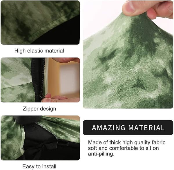 Kontorstoltrekk Universal Stretch Mikrofiber Vaskbart Kontorstoltrekk Trykt