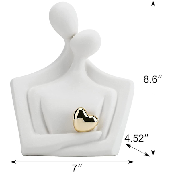 Romantiska parfigurer Gyllene evigt hjärta Figur (c)