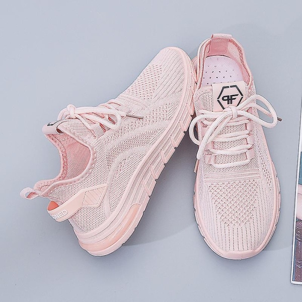 Dame Sneakers Pustende Flyvevevde Løpesko Fra7701 Pink EU 37