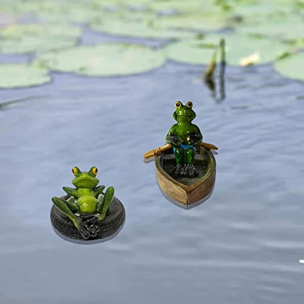 Vand Flydende Frø Have Dam Statue Resin Vand Flydende Frø Ornament Figur Statue Håndværk Sød Rofløde Frø Statue Gård Plæne Dekorationer Frø O Style 5