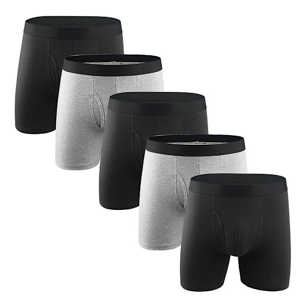 5 st bekväma herr underkläder - Andningsbara boxershorts med fukttransporterande teknologi för alla C 2XL