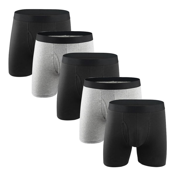 5 st bekväma herr underkläder - Andningsbara boxershorts med fukttransporterande teknologi för alla C XL