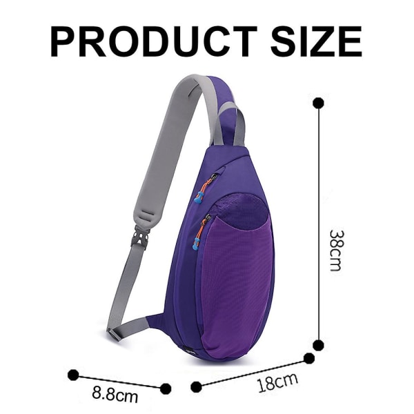 Multifunktionel Vandtæt Messenger Taske Fritid Skuldertaske Sports Brysttaske purple