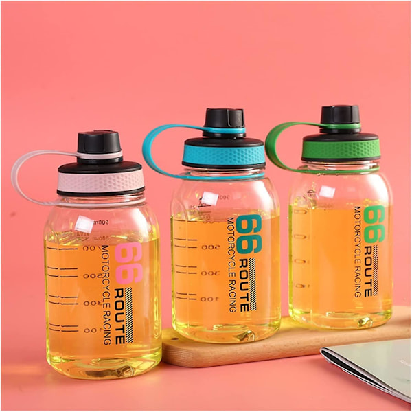 900 ml:n suurikokoiset vesipullot urheiluun, kuntosalille, matkoille, kannettava juomapullo narulla, BPA-vapaa teemuki