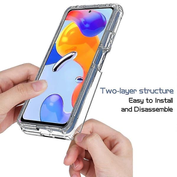 For Xiaomi Redmi Note 11 Pro Global Full Body Støtsikker Klar Gradient Telefon Deksel (Svart) Transparent