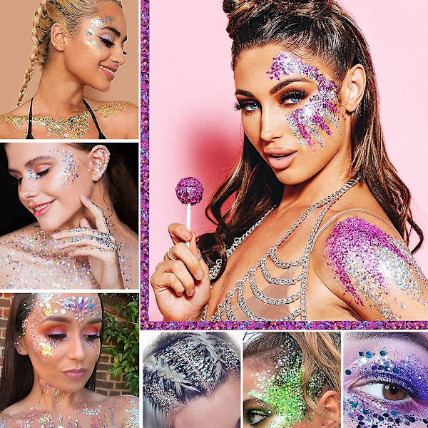 Laser Flash Powder Patch Nail Flash Powder Block Holografisk Flash Med Olika Storlekar Och Former style3