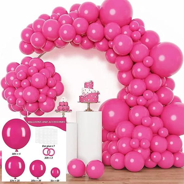 129 st Macaron Ballonger Båge Dekorationer Rose