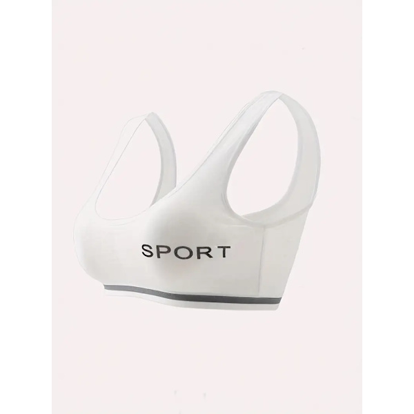 3 Set Tjej Bralette & Trosor SPORT Tryckt Vadderad BH 95% Bomull Mjuk Andningsbar Bekväm Underkläder För Barn 8-16 År Gamla