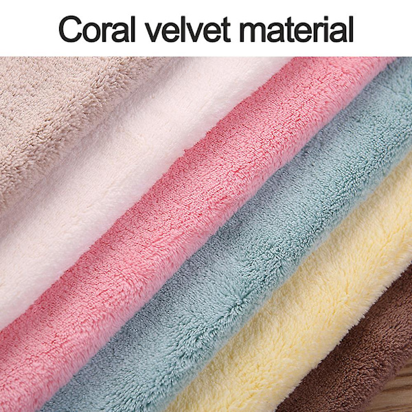 Håndklæder, Badehåndklæder Med Hængesløjfe, Mikrofiber Koralsoft Absorberende Håndklæde Til Køkken style 1