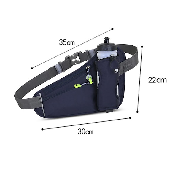 Löpbälte med vattenflaskhållare för vandring och promenader Navy blue