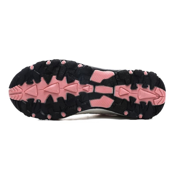 Dam vandringsskor låga sneakers för utomhus spårning vandring promenader 3D231 Beige EU 37