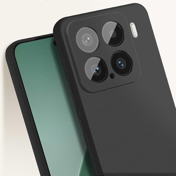 Cover til Xiaomi 15 Silikone Blød Mat, Sort