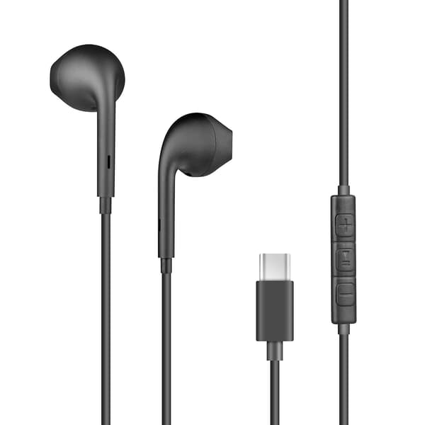 Kablede Øretelefoner BigBen USB-C Håndsfrit Sæt 1,2m Sort