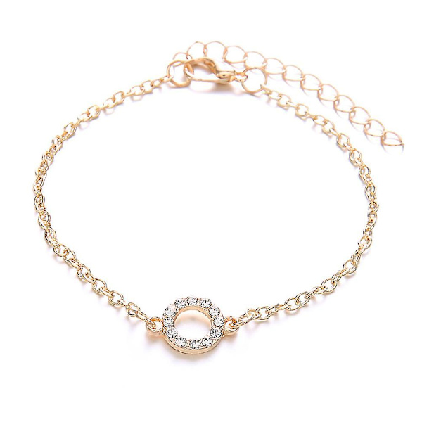 5 stk./sæt Dame Armbånd Boho Pilform Krystal Lille Kæde Armring Dame Smykker