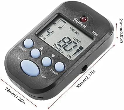 Mini digital M50 metronom, elektronisk metronome digital beat tempo för piano, violin, gitarr