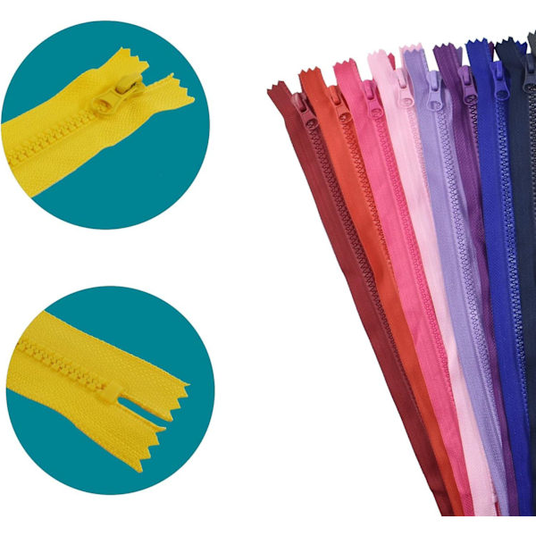 20 st #5 Resin blixtlås Separerande jacka blixtlås 20 färger Blandade Icke-separerande Stängda blixtlås Gjutna plast blixtlås Bulk för sömnad Kläder Handväska