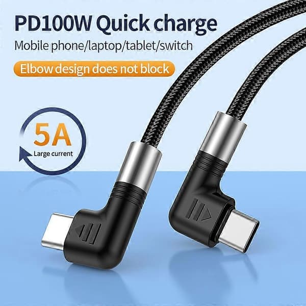 USB-C/Type-C till USB-C/Type-C Datakabel, Längd: 1m