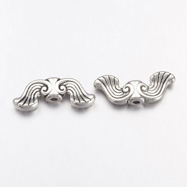 Legeringskulor Ving Cadmiumfri & Blyfri Antik Silver 19x7.5x3.5mm Hål: 1.5mm