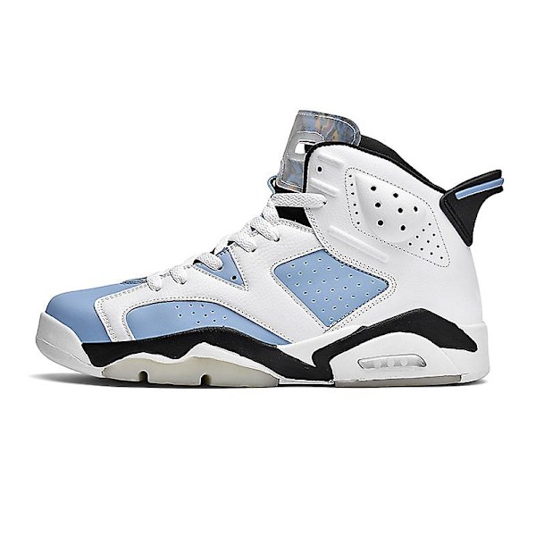 Basketballsko for menn, lett pustende gåsko, atletiske motesneakers 3Daj6 WhiteBlue EU 41