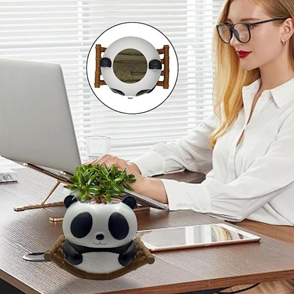 Eläinruukku, söpö kukkaruukku, Sarjakuva Panda Hartsi Mehikasvi Ruukku Keinuva