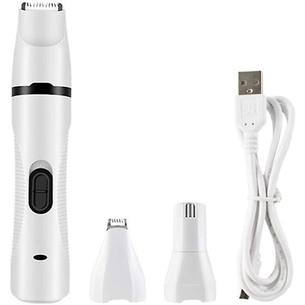 Kjæledyrhårtrimmer, 3 i 1 Kjæledyrhårtrimmer USB Oppladbar, Negletrimmer