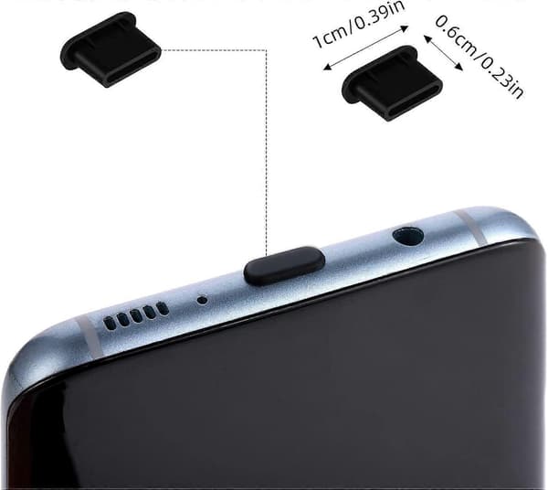 25 st Typ-C Dammskydd, Silikon USB C Anti-Dammskydd Laddningsport