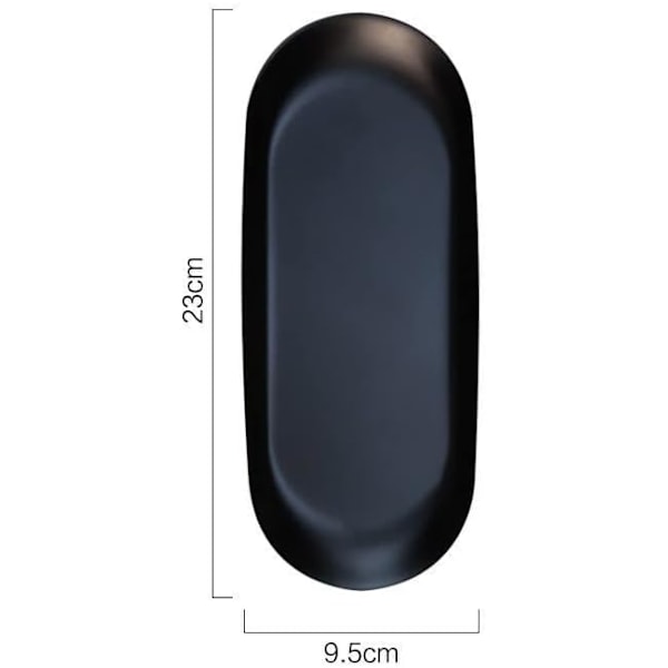 1 stk svart brett, 23 x 9,5 cm serveringsfat dekorasjonsfat for smykker