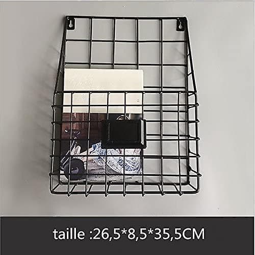 1 kpl Metallinen lehtiteline/lehtiteline toimistoon ja eteiseen (musta)