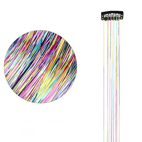 6 st glitterhårstofs med klämma bländande glitterhårstofs Colorful