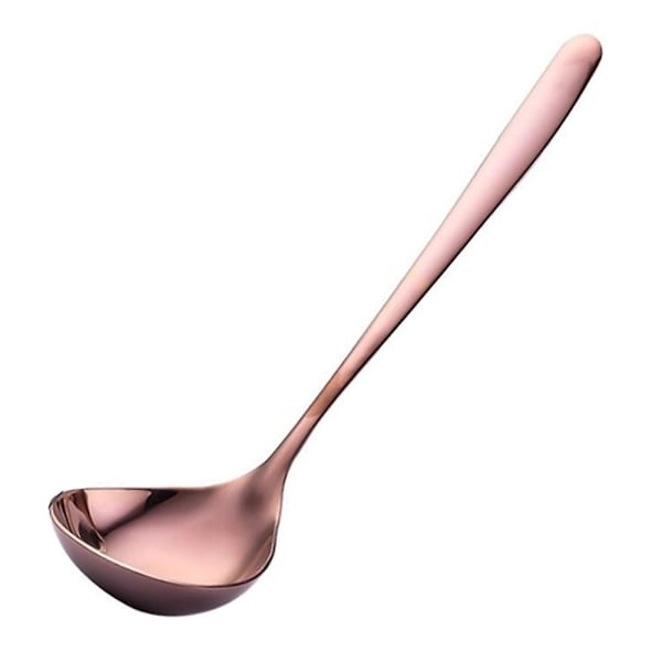 Djupa nudlar i rostfritt stål, bestick stora soppskedar, stor serveringssked, köksredskap Rose Gold