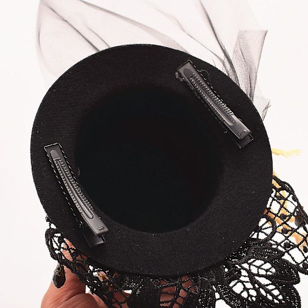 Victorian Steampunk Mini Top Hat Hårklemme til Kvinder (d) M