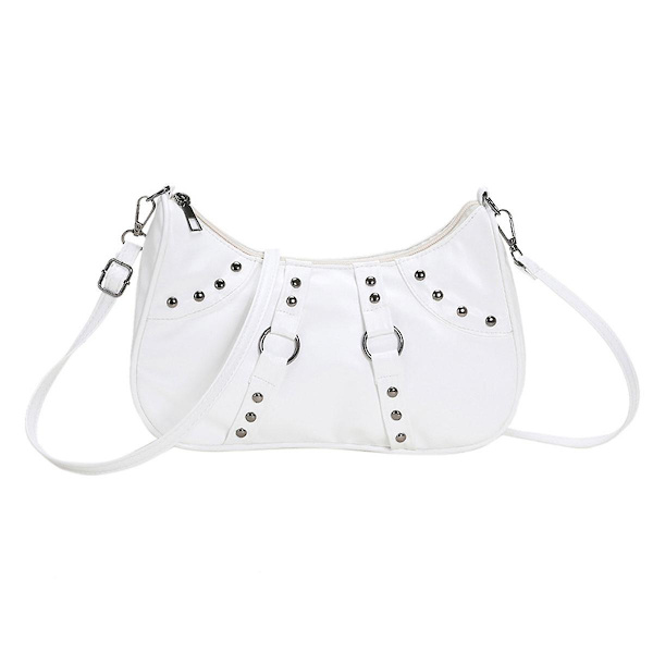 Mote Hverdags Pendler Håndvesker, Kunstskinn Skuldervesker, Messenger Vesker. white