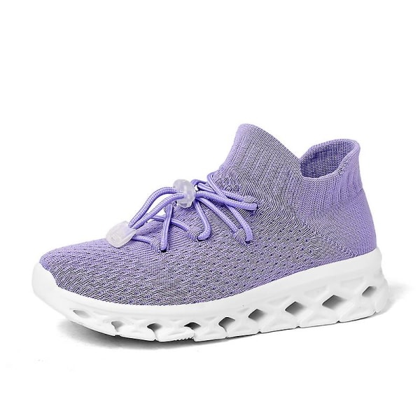 Dam Sneakers Lätta Andningsbara Promenadskor Atletiska Mode Löparskor 787 Purple EU 37