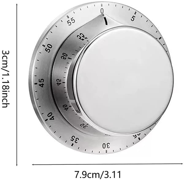 Korttidsur Kjøkken Timer Digital Timer Mekanisk Digital Egg Timer Kjøkken Timer Kort Tid Magnetisk Rustfritt Stål Ideell For Matlaging, Baking, Ente