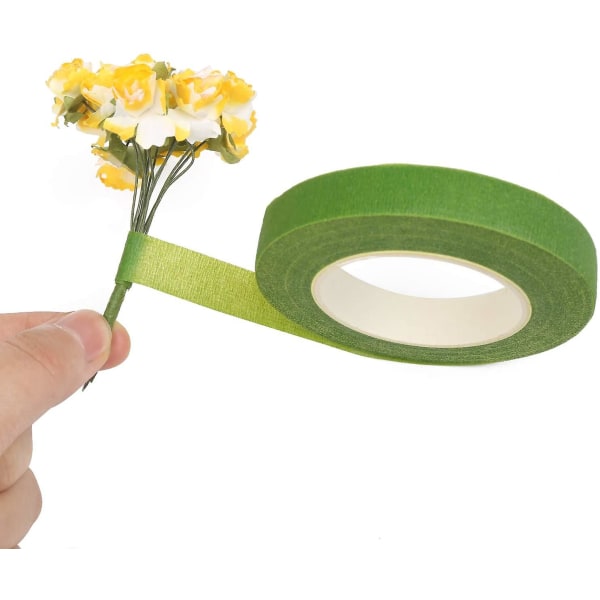2 Ruller 1/2\" Bredt Blomstertape Med 30 Yards Lysegrønt Blomstertape Til Buketter Stilk Omvikling DIY Håndværk Blomsterarrangement