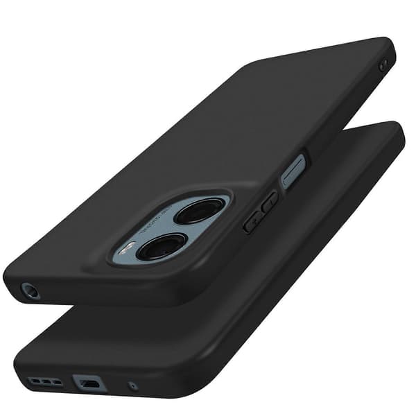 Etui til Motorola Moto G05 og E15 Blød Silikone Mat, Sort