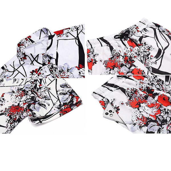 Miesten ylelliset rennot lyhythihaiset havaijipaita-asut COLOR 1 M