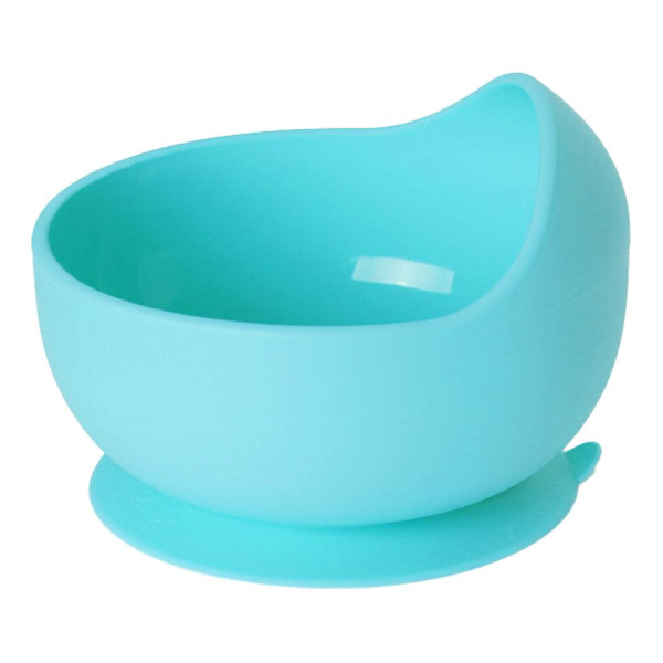 Silikon sugkoppskål lämplig för spädbarn och småbarn Lätt att rengöra, diskmaskin, mikrovågsugn blue